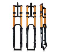 Forcella Ammortizzata per Mountain Bike DH da 26, 27,5 e 29 Pollici, Forcella ad Aria Dritta da 1-1/8", Escursione 180 mm, Forcella Downhill a Doppia Corona da 9 x 100 mm, Freno a Disco QR, Forcella