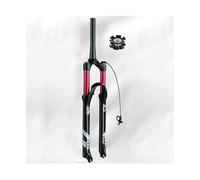 Forcella anteriore ammortizzata ad aria per bici adatta per mountain bike da 26, 27,5 e 29 pollici forcella anteriore ultraleggera da 140 mm QR 9 mm tubo del manubrio affusolato 1~1/2 '' regolazione