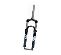 Forcella anteriore for mountain bike da 24 pollici, sospensione meccanica in lega di alluminio, tubo dritto da 1 1/8, controllo manuale QR, accessori for biciclette da 9 mm, freno a disco(Black Blue)