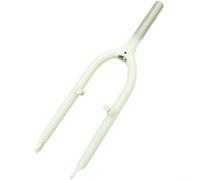 Forcella anteriore in alluminio per bici pieghevole da 20 pollici, tubo superiore 28 6 mm x 170 mm (bianco)