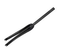 Forcella anteriore per bici da strada in fibra di carbonio 700C, forcella per bicicletta compatibile con freni a C, forcella rigida ultraleggera a tubo dritto lucido 3K con dropout (segno rosso)