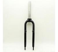 Forcella anteriore per bicicletta, pieghevole, in alluminio, con tubo sterzo da 28,6 mm e interfaccia di montaggio freno a V (nero)