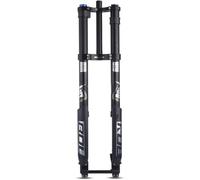 Forcella Anteriore Per Mountain Bike, 26/27,5/29 Pollici, Lega Di Alluminio 15 X 110 Mm Corsa Perno Passante 160 Mm Forcella A Doppia Spalla Regolazione in Estensione 1-1-8 Pollici,Straight tube