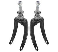 Forcella Anteriore Ruota Sedia Rotelle in Acciaio Nero 2 Pezzi | Cuscinetto Integrato, Diametro 8mm e Asse 10mm, per Uso Quotidiano e Pavimenti Colore Casuale