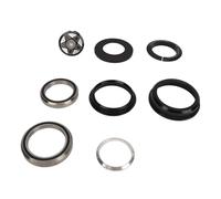 Forcella Bici Serie Sterzo 1 1/8, Set Calotte Anodizzato in Alluminio, Compatibile Tubi 44-50,6mm - Alta Resistenza, Design Sigillato, Facile Montaggio per Bici