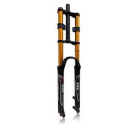 Forcella con Sospensione pneumatica da Discesa per Mountain Bike da 26", 27,5", 29", Freno a Disco Dritto da 1-1/8", Doppia Spalla Anteriore, sgancio rapido, Escursione 9 x 100 mm,