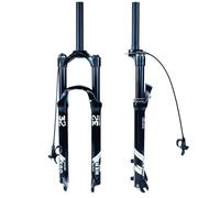 Forcella di sospensione per bicicletta, forcella ammortizzata per mountain bike, 26 27,5 29, forcella ammortizzata ad aria, corsa 120 mm, forcella anteriore per mountain bike, forcella a tubo dritto