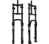 Forcella Fat Bike 26x4.0 Sospensione a Doppia Spalla Corsa 140mm DH MTB Air Rebound Regolabile Sterzo 1-1/8 E-Bike Bicicletta Elettrica Anteriore QR 9x135mm (Colore: Nero 26i