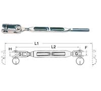 FORCELLA FISSA DX 1/2" TENDITORE PER SARTIAME ACCESSORI BARCA NAUTICA