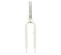 Forcella in alluminio da 50,8 cm per bici pieghevoli, con tubo sterzo dritto da 28,6 mm e montaggio a V integrato (bianco)