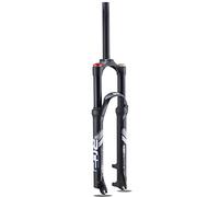 Forcella MTB Air 26/27/29 Pollici 1-1/8 Forcella Ammortizzata 100mm Forcelle per Mountain Bike da Viaggio 9mm QR 28.6mm Tubo Dritto Corona con Blocco Forcella Anteriore per Bicicletta