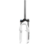 Forcella per Bici da 20 Pollici BMX con Sospensione a Molla oleodinamica, Escursione da 50 mm, Tubo sterzo esteso, Forcella Anteriore Dritta da 1-1/8" (Bianca)