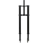 Forcella per Bici da Neve 26 IH 4.0 Pneumatico E-Bike Fat Forcella Anteriore Doppia Spalla Sospensione A Molla Forcella Invertita Escursione in Discesa 110mm 1-1/8 Tubo Dri, Center 105mm Black