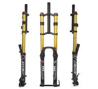Forcella per Mountain Bike, Forcella Ammortizzata per Mountain Bike 26 27 5 29 Escursione 140 mm Downhill Air DH Regolazione del Ritorno Doppia Corona