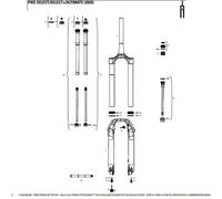 ROCKSHOX Debonair Splined 35 mm Include Tappo Superiore e valvola di Servizio, N