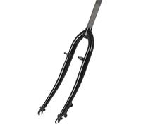 Forcella VTC 28" in acciaio filettato 1" 1/8 nera V-brake a pattini + disco IS.