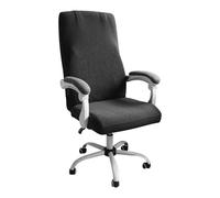 FORCHEER Coprisedia da ufficio, impermeabile, in tessuto jacquard elasticizzato, nero, per sedia da computer, per braccioli, sedie da gioco, L