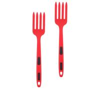 Forchetta da Cucina 2 Pezzi in Silicone Rosso Antiaderente