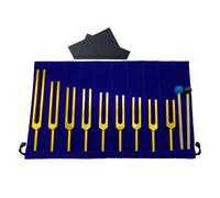 Forchetta di sintonizzazione per il corpo, 9 pezzi, con martelli, forchetta per la guarigione del suono, uso per rilassamento e meditazione, riduce lo stress, forchetta di guarigione del suono