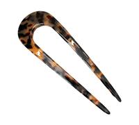 Forchetta per capelli a forma di U Bastoni Francese Vintage Acetato Tartaruga Per Shell Forcine per Capelli 2 Rebbi Updo Pin Per Wom