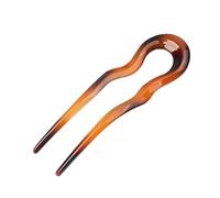 Forchetta per capelli a forma di U, in metallo, forcine per capelli per ragazze, accessori per chignon (arancione)