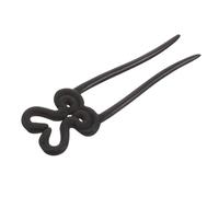 Forchetta per Chioma in Legno Nero U a 2 Punte Vintage