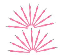 Forchetta per Cuticole 24 Pezzi in Metallo e Plastica Rosa