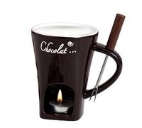 Forchetta per fonduta per riscaldamento al burro, tazza da fusione per cioccolatini e cioccolatini, tazza per fonduta di cioccolato per fonduta di cioccolato, tealight riscaldatore per cioccolato e