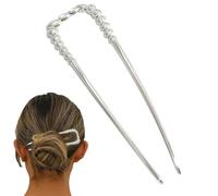 Forchetta per panini, forcine per capelli a forma di U - Forcine per capelli twist in metallo a forma di U - per acconciature per ragazze, mollette multiuso per viaggi, appuntamenti, matrimo