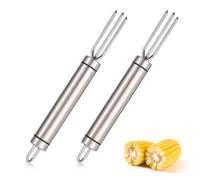 Forchetta per patate, riutilizzabile come spiedino di mais, supporto per pannocchie di mais, in acciaio inox, spiedini per la casa, le feste di cucina, il campeggio
