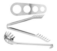 Forchetta per Spaghetti in Acciaio Inox, Utensile Versatile da Cucina | Design Ergonomico, Misuratore per Pasta, Finitura Argento, Adatta a Chef Professionisti e Cucina