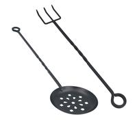 Forchetta per tostare / girarrosto in castagno anello fuoco ritorto...