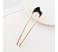 Forchetta semplice in metallo a forma di U ornamento per capelli accessori per capelli per ragazze (tipo D)