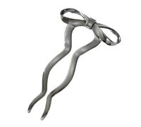 Forchette per capelli a forma di fiocco, da donna, elegante, lunga, per chignon tradizionale per capelli lunghi e acconciature alla moda