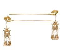 forchette per capelli classiche, pin per capelli i 2 pezzi forcina for capelli in stile antico, lanterna cinese, bastoncino for capelli, lanterna con nappa, chignon, accessori for capelli da donna