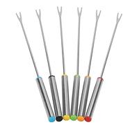 Forchette per Fonduta 6 Pezzi 9 5 Pollici Piatti per Fonduta Set di 6 Pezzi in Acciaio Inox Cioccolato Formaggio Posate, Stoviglie e Bicchieri Dessert Fonduta Forchette Utensili