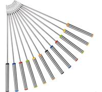 Forchette per fonduta in acciaio inossidabile,Forchette per fonduta, con manico resistente al calore per carni di marshmallow arrosto al formaggio fonduta al cioccolato, 9,5 pollici (confezione da 12)