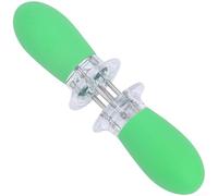 Forchette per mais in acciaio inossidabile con design a doppio griffe e manici antiscivolo isolati termicamente per una rotazione senza sforzo del mais (verde)