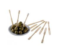 1000 FORCHETTINE DUE PUNTE IN LEGNO 9 CM BIO FORCHETTE APERITIVI STUZZICHINI