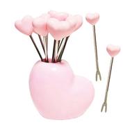 Forchettine da Antipasto - Spiedini da Frutta a Cuore Forchettine da Insalata - Centrotavola Riutilizzabili in Acciaio Inossidabile per Aperitivo