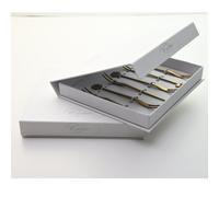 Forchettine Party Cadeau Sahara 127 mm 6 pezzi assortiti in confezione a libro Oro Opaco oro