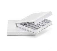 Forchettine Party in acciaio 18.10 AISI430 127 mm 6 pezzi assortiti confezione a Libro inox lucido