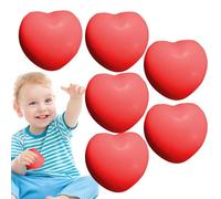Forchetto per maniglia a mano, palla a compressione a mano | Eserciziatori a forma di cuore 6x,Attrezzature per fitness PU portatili per l'allenamento della muscolare, palestra a domic