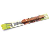 FORCHETTONE IN ACCIAIO INOX MANICO LEGNO 39 cm. Ompagrill