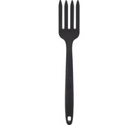 Forchettone per Spaghetti in Silicone Nero, Forchettone da Cucina Grande | Uso su Padelle Antiaderenti, Pulizia Rapida, Foro per Appendere, Adatto a Pasta e Insalata