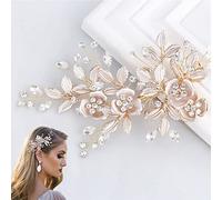 Forcina a Foglia di Fiore, Accessori per Capelli da Sposa Fatti a Mano, Copricapo per la Testa per Matrimonio, Fermagli per Capelli da Sposa, Matrimonio Pettini per Capelli per Donne e Ragazze