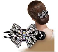 Forcina Capelli Donna Strass per stile Coreano Elegante Forcina(White)