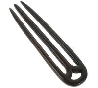 Forcina Chioma Vintage a Tre Denti in Legno di Sandalo Nero | Stile Retrò e Design Moda, per Donne e Signore, per Shopping e Feste