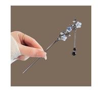 Forcina Cinese 2 pezzi di bacchette classiche color pesca, placcate in oro, for chignon, accessori for capelli da donna(Style 14)