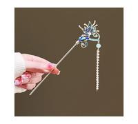Forcina Cinese 2 pezzi di bacchette classiche color pesca, placcate in oro, for chignon, accessori for capelli da donna(Style 20)